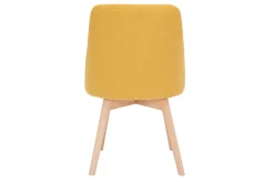 Miliboo Stühle aus senfgelbem Stoff mit Samteffekt und massivem Buchenholz (2er-Set) HIGGINS* Design-stühle
