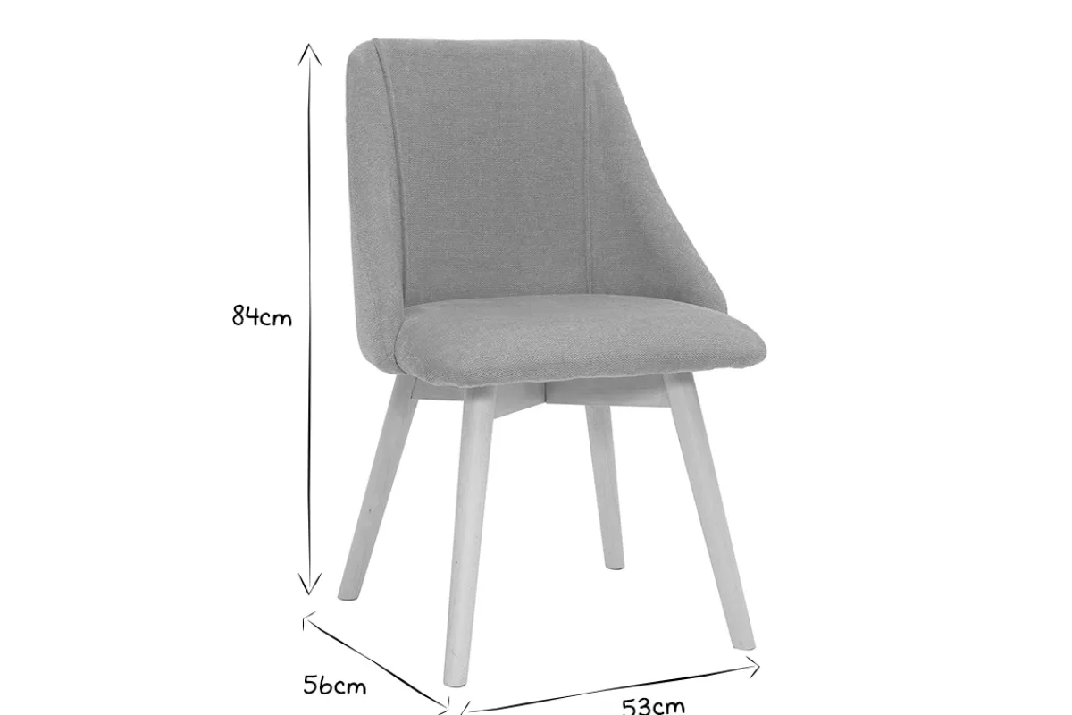 Miliboo Stühle aus senfgelbem Stoff mit Samteffekt und massivem Buchenholz (2er-Set) HIGGINS* Design-stühle