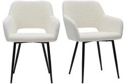 Miliboo Stühle aus Stoff mit Woll-Effekt (2er-Set) LAURETTE* Design-stühle