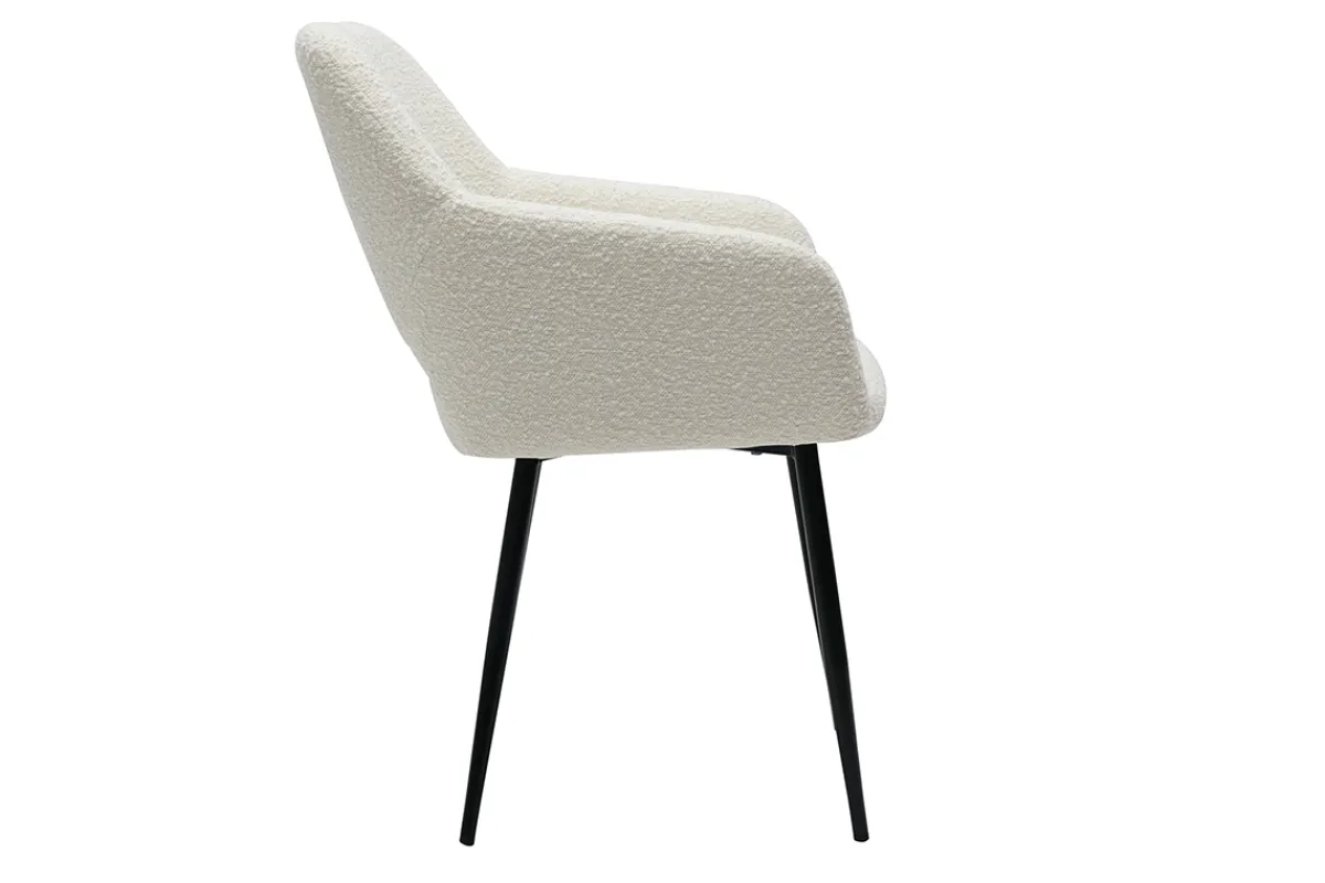 Miliboo Stühle aus Stoff mit Woll-Effekt (2er-Set) LAURETTE* Design-stühle