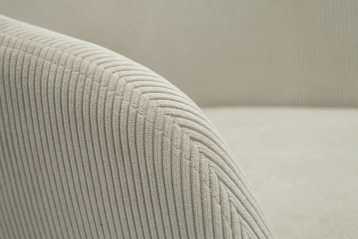 Miliboo Stühle aus taupefarbenem Cordstoff und schwarzem Metall (2er-Set) LAURETTE* Design-stühle