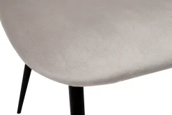 Miliboo Stühle aus taupefarbenem Samt und schwarz lackiertem Metall (2er-Set) TOBIAS* Design-stühle