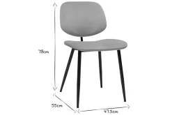 Miliboo Stühle aus taupefarbenem Samt und schwarz lackiertem Metall (2er-Set) TOBIAS* Design-stühle