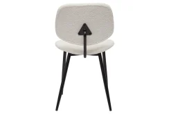 Miliboo Stühle aus weißem Stoff mit Bouclé-Wolleffekt und schwarzem Metall (2er-Set) TOBIAS* Design-stühle
