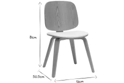 Miliboo Stühle helles Holz und weiß (2er-Set) BECK* Design-stühle|Holzstühle