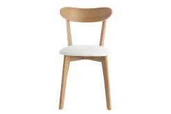 Miliboo Stühle im Eichen-Vintage und weiße Sitzfläche (2er-Set) DOVE* Design-stühle|Holzstühle