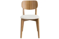 Miliboo Stühle im Eichen-Vintage und weiße Sitzfläche (2er-Set) LUCIA* Design-stühle|Holzstühle