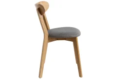 Miliboo Stühle im Eichen-Vintage und Sitzfläche aus grauem Chiné (2er-Set) DOVE* Design-stühle|Holzstühle