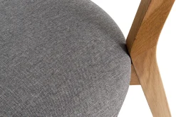 Miliboo Stühle im Eichen-Vintage und Sitzfläche aus grauem Chiné (2er-Set) DOVE* Design-stühle|Holzstühle