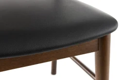 Miliboo Stühle in Nussbaumholz in schwarz ( 2er-Set) SHELDON* Design-stühle|Holzstühle