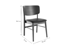 Miliboo Stühle in Nussbaumholz in schwarz ( 2er-Set) SHELDON* Design-stühle|Holzstühle