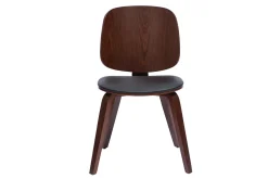 Miliboo Stühle schwarz mit dunklem Holz (2er-Set) BECK* Design-stühle|Holzstühle