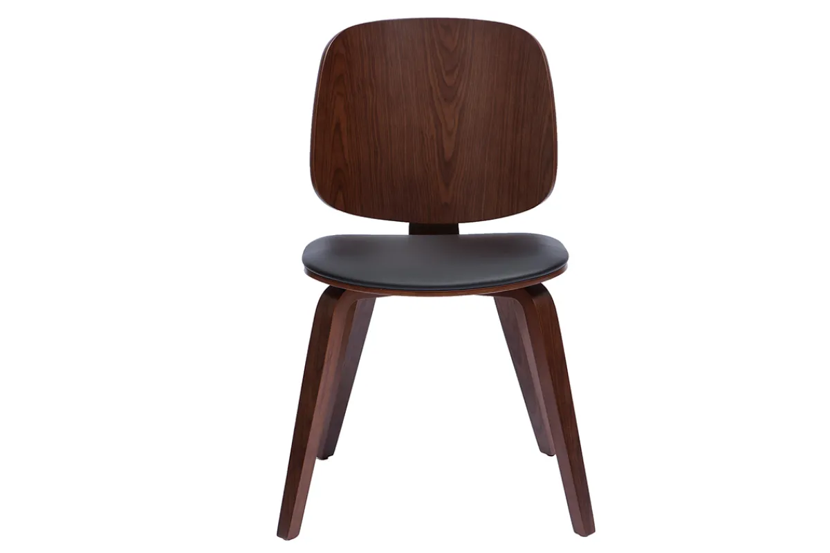 Miliboo Stühle schwarz mit dunklem Holz (2er-Set) BECK* Design-stühle|Holzstühle