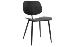 Miliboo Stühle schwarzes Holz und schwarzes Metall (2er-Set) TOBIAS* Design-stühle|Holzstühle
