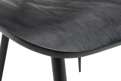 Miliboo Stühle schwarzes Holz und schwarzes Metall (2er-Set) TOBIAS* Design-stühle|Holzstühle