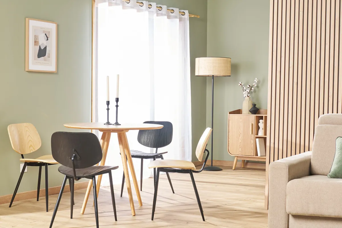 Miliboo Stühle schwarzes Holz und schwarzes Metall (2er-Set) TOBIAS* Design-stühle|Holzstühle