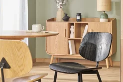 Miliboo Stühle schwarzes Holz und schwarzes Metall (2er-Set) TOBIAS* Design-stühle|Holzstühle