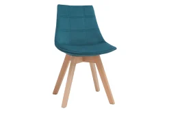 Miliboo Stühle skandinavisch aus dunkelgrauem Stoff und Holz (2er-Set) MATILDE* Design-stühle