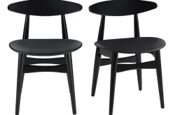 Miliboo Stühle skandinavisch helles Holz Weiß (2er-Set) WALFORD* Design-stühle|Holzstühle