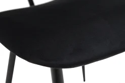 Miliboo Stühle TOBIAS aus schwarzem Samt und schwarz lackiertes Metall 2er-Set TOBIAS* Design-stühle