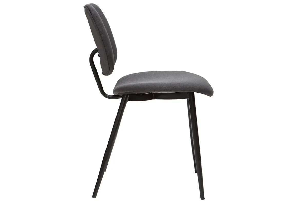 Miliboo Stühle TOBIAS dunkles Holz und schwarzes Metall (2er-Set)* Design-stühle