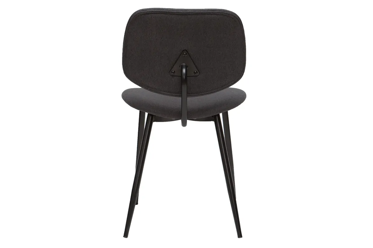 Miliboo Stühle TOBIAS dunkles Holz und schwarzes Metall (2er-Set)* Design-stühle