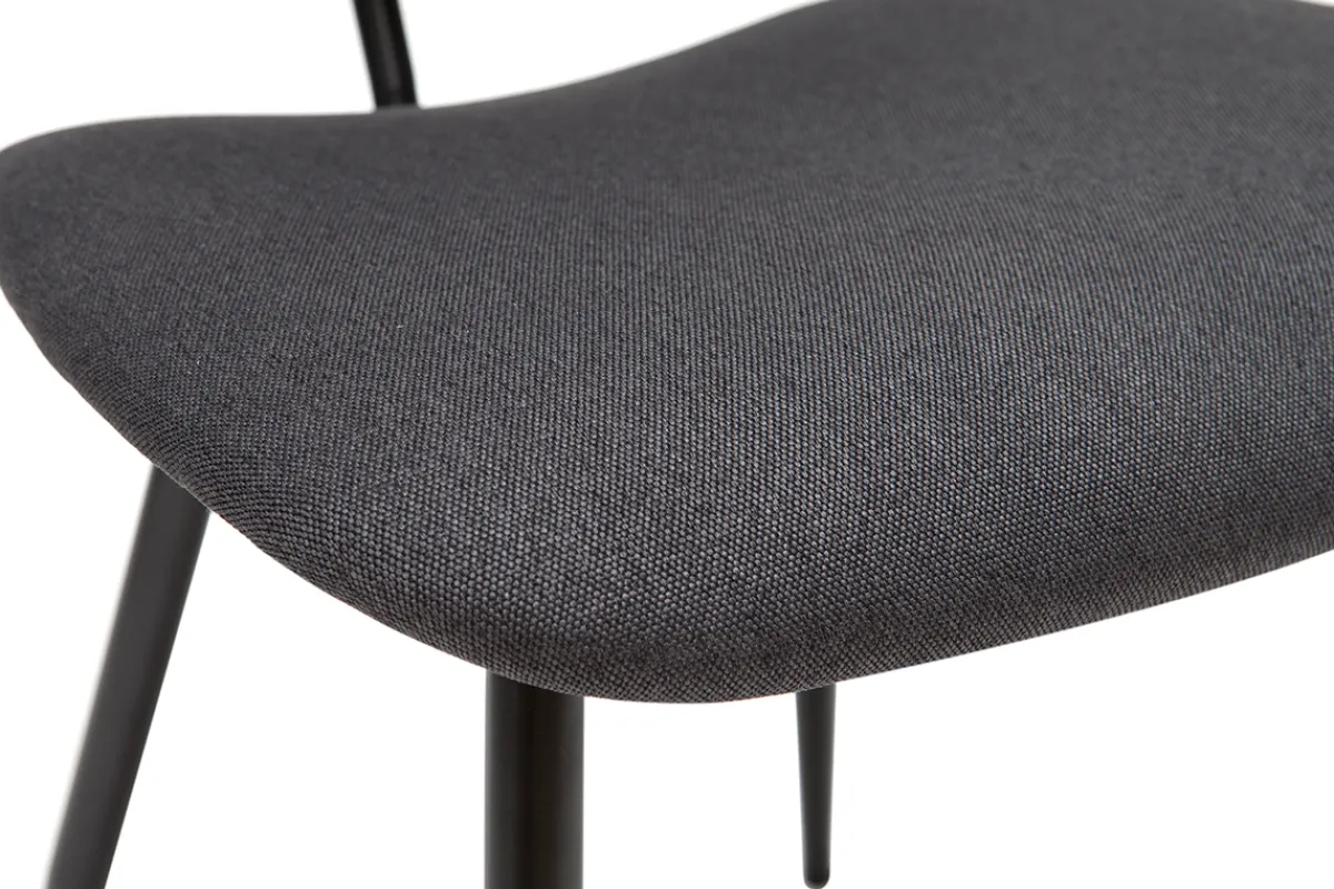 Miliboo Stühle TOBIAS dunkles Holz und schwarzes Metall (2er-Set)* Design-stühle