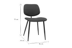 Miliboo Stühle TOBIAS dunkles Holz und schwarzes Metall (2er-Set)* Design-stühle