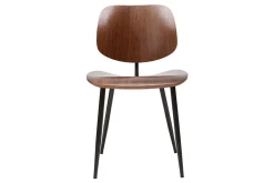 Miliboo Stühle TOBIAS dunkles Holz und schwarzes Metall (2er-Set)* Design-stühle|Holzstühle