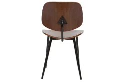 Miliboo Stühle TOBIAS dunkles Holz und schwarzes Metall (2er-Set)* Design-stühle|Holzstühle