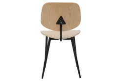 Miliboo Stühle TOBIAS helles Holz und schwarzes Metall 2er-Set* Design-stühle|Holzstühle