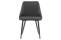 Miliboo Stuhl aus dunkelgrauem Stoffe mit Beinen aus Metall (2er-Set) HIGGINS* Design-stühle