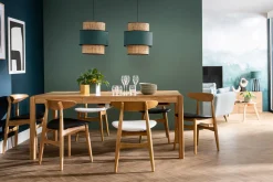 Miliboo Stuhl Holz h und PU Schwarz skandinavisches / japanisches Design WALFORD* Design-stühle|Holzstühle
