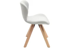 Miliboo Stuhl skandinavisch Stoff Grau Beine helles Holz ANYA* Design-stühle