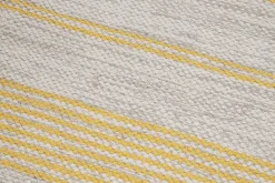 Miliboo Teppich / Bettvorleger rechteckig beige mit gelben Streifen 140 x 200 cm CABOURG* Teppiche|Alle Dekoration
