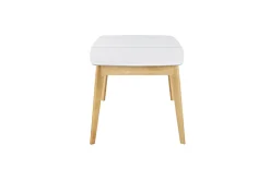 Miliboo Tisch ausziehbar skandinavisch Weiß und Holz Länge 140-180 cm MEENA* Ausziehtische
