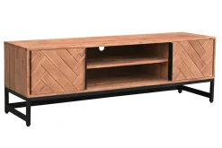 Miliboo TV-Möbel aus Akazienholz und schwarzem Metall STICK* Tv-lowboards
