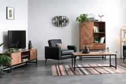 Miliboo TV-Möbel aus Akazienholz und schwarzem Metall STICK* Tv-lowboards