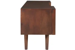 Miliboo TV-Möbel aus dunklem, massivem Mangoholz mit Schiebetüren B140 cm ALBA* Tv-lowboards