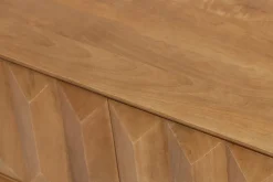 Miliboo TV-Möbel aus hellem massivem Mangoholz mit Relief und schwarzem Metall B120 cm AGRA* Tv-lowboards