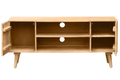 Miliboo TV-Möbel aus massivem Mangoholz mit Gravur L135 RUBIA* Tv-lowboards