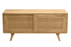 Miliboo TV-Möbel aus massivem Mangoholz und Rattan-Rohrgeflecht B110 cm ACANGE* Tv-lowboards