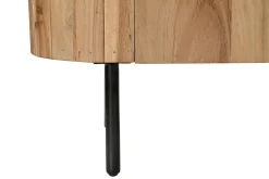 Miliboo TV-Möbel mit Ablagefächern aus Massivholz und schwarzem Metall B160 cm NAPOLI* Tv-lowboards