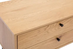 Miliboo TV-Möbel mit hellem Holzdekor in Eiche und schwarzen Metallfüßen B160 cm PERNELLE* Tv-lowboards