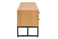 Miliboo TV-Möbel mit hellem Holzdekor in Eiche und schwarzem Metall B160 cm LOVATO* Tv-lowboards