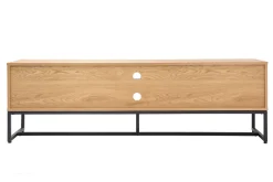 Miliboo TV-Möbel mit hellem Holzdekor in Eiche und schwarzem Metall B160 cm LOVATO* Tv-lowboards