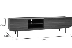 Miliboo TV-Möbel mit Türen aus dunklem Holz B180 cm SANAA* Tv-lowboards