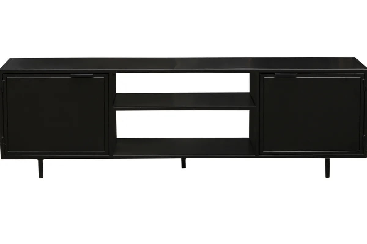 Miliboo TV-Möbel schwarz mit 2 Türen L150 KARL* Tv-lowboards