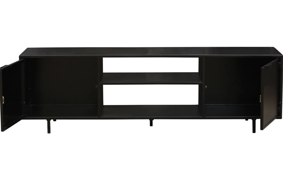Miliboo TV-Möbel schwarz mit 2 Türen L150 KARL* Tv-lowboards