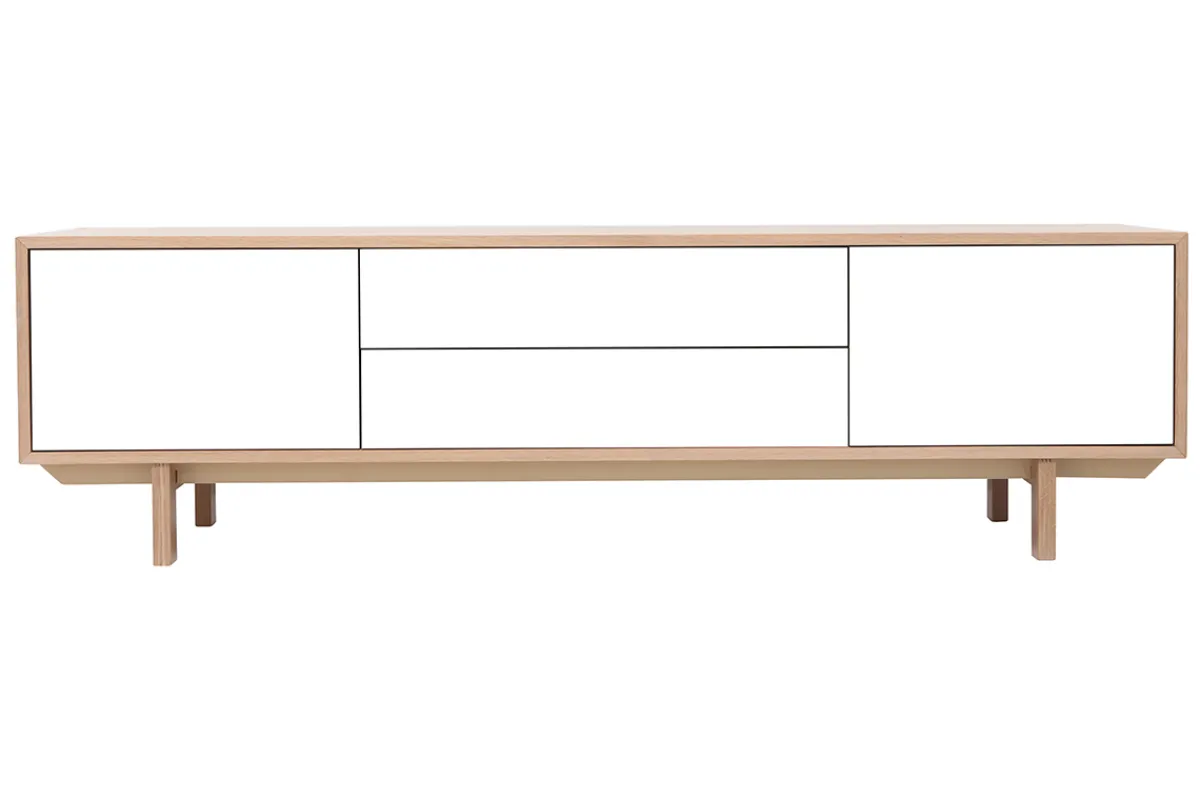 Miliboo TV-Möbel skandinavisch Holz und Weiß 180 cm SID* Tv-lowboards